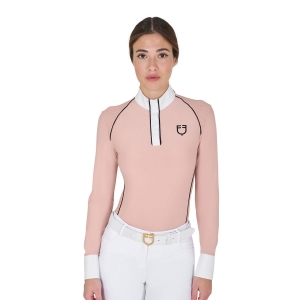 CAMISOLA DE EQUITAÇÃO PARA SENHORA POLO SHIRT MESH INSERT EQUESTRO