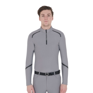 CAMISOLA DE EQUITAÇÃO PARA HOMEM POLO MEN´S TECHNICAL TRAINING SHIRT ZIP EQUESTRO