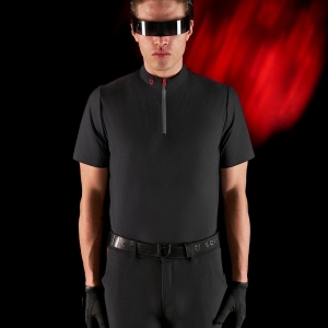 CAMISOLA DE EQUITAÇÃO DE COMPETIÇÃO PARA HOMEM RIDERTECHNOLOGY POLO SHIRT SHORT SLEEVES AND ZIP  EQUESTRO