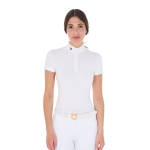 CAMISA DE COMPETIÇAO PARA SENHORA  POLO BOTTONI MANICA CORTA MODELLO SALLY EQUESTRO