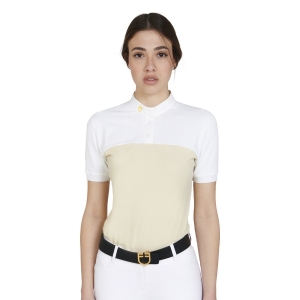 CAMISOLA DE EQUITAÇÃO PARA SENHORA POLO COM BUTOES MANGA CURTA EQUESTRO