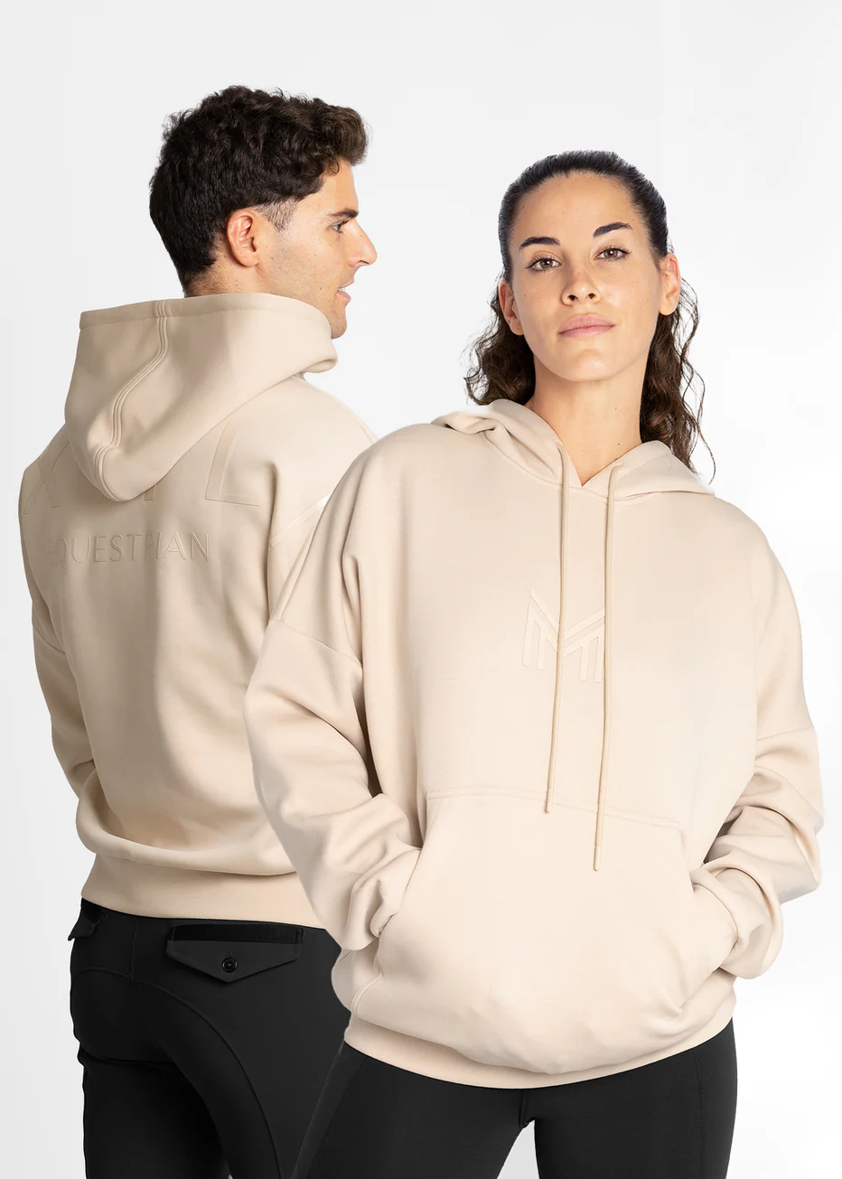 HOODIE DE EQUITAÇAO PARA SENHORA  ICON OVERSIZED HOODIE (BEIGE) MAXIMILIAN EQUESTRIAN 