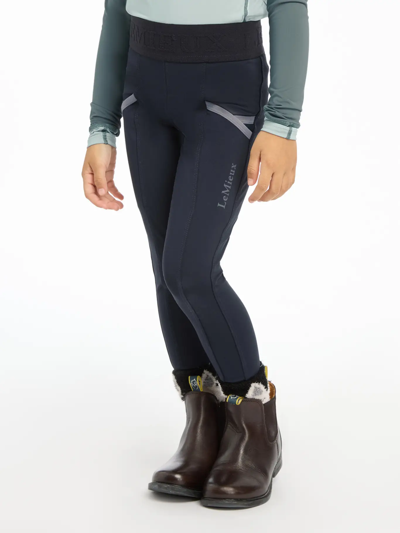 CALÇAS DE EQUITAÇAO MINI PULL ONS NAVY LEMIEUX